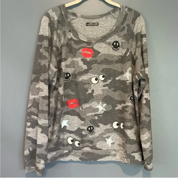 Lauren Moshi x Aqua Emoji Love Lightweight Pullover - Picture 2 of 5